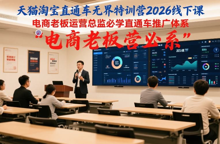 天猫淘宝直通车无界特训营2026线下课，电商老板运营总监必学直通车推广体系-轻创星球网