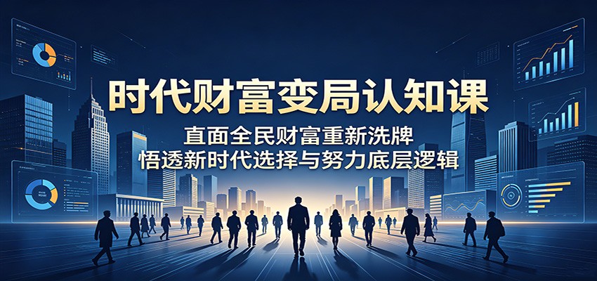 时代财富变局认知课：直面全民财富重新洗牌，悟透新时代选择与努力底层逻辑-轻创星球网