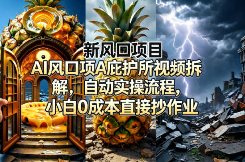 新风口项目AI庇护所视频拆解，自动实操流程，小白0成本直接抄作业-轻创星球网