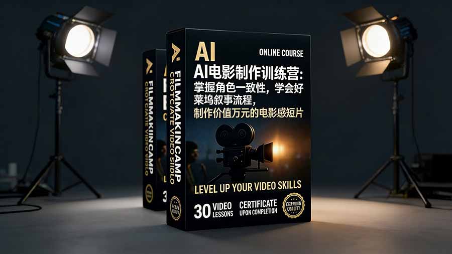 AI电影制作训练营：掌握角色一致性，学会好莱坞叙事流程，制作价值万元的电影感短片-轻创星球网