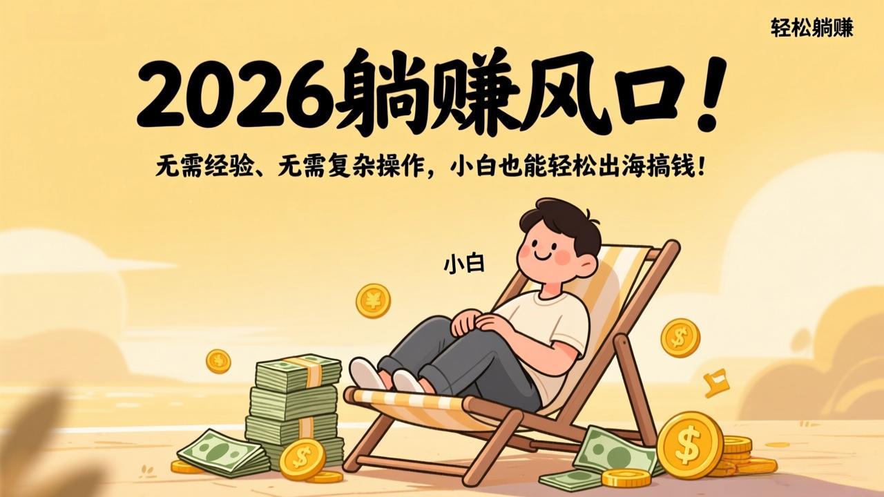 2026躺赚风口!无需经验、无需复杂操作,小白也能轻松出海搞钱!-轻创星球网