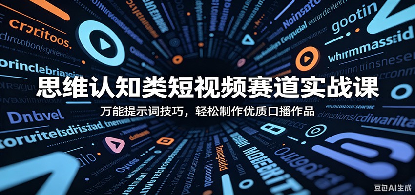 思维认知类短视频赛道实战课：万能提示词技巧，轻松制作优质口播作品-轻创星球网