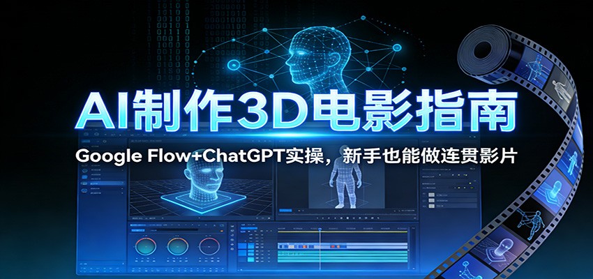 AI制作3D电影指南：Google Flow+ChatGPT实操，新手也能做连贯影片-轻创星球网