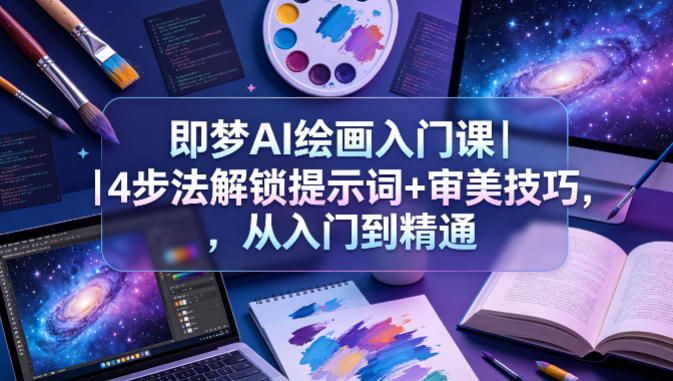 即梦AI绘画入门课｜4步法解锁提示词+审美技巧，从入门到精通-轻创星球网
