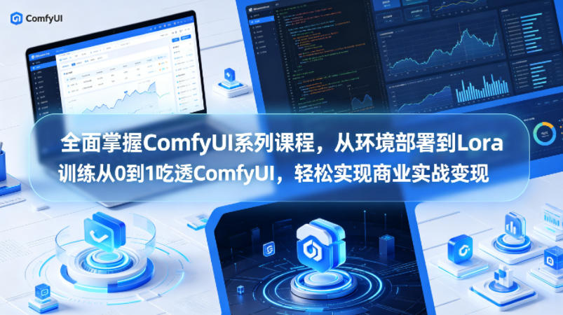 全面掌握ComfyUI系列课程，从环境部署到Lora训练从0到1吃透ComfyUI，轻松实现商业实战变现-轻创星球网