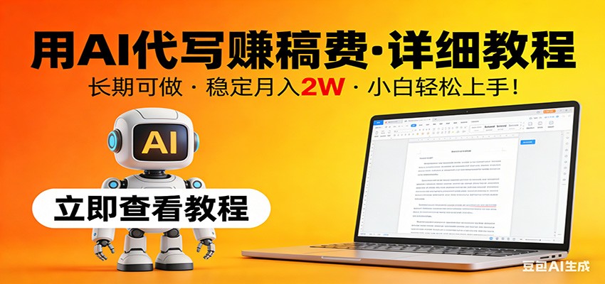 用AI代写赚稿费，详细教程，长期可做，稳定月入2W，小白轻松上手！-轻创星球网