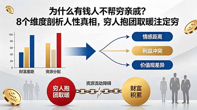 付费文章：为什么有钱人不帮穷亲戚？8个维度剖析人性真相，穷人抱团取暖注定穷-轻创星球网