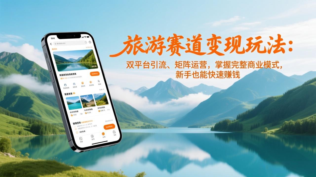 旅游赛道变现玩法：双平台引流、矩阵运营，掌握完整商业模式，新手也能快速赚钱-轻创星球网