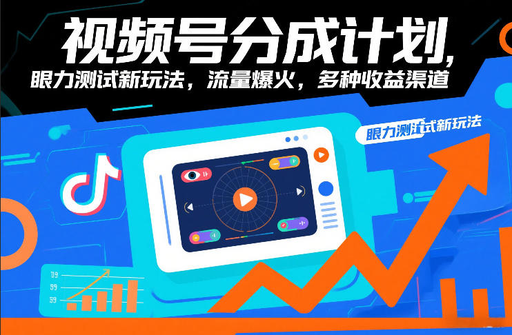 视频号分成计划，眼力测试新玩法，流量爆火，多种收益渠道-轻创星球网