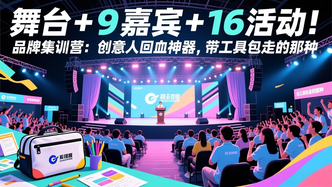 舞台 + 9 嘉宾 + 16 活动！品牌集训营：创意人回血神器，带工具包走的那种-轻创星球网