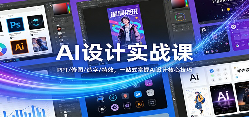 AI设计实战课：PPT/修图/造字/特效，一站式掌握AI设计核心技巧-轻创星球网