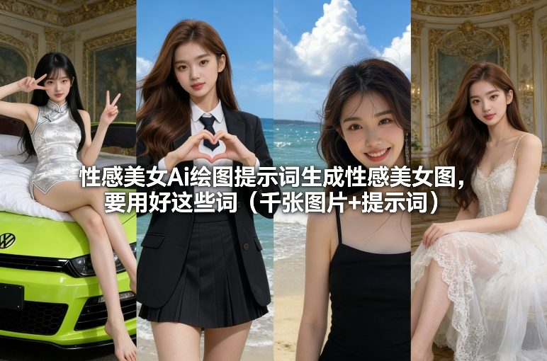 性感美女Ai绘图提示词生成性感美女图，要用好这些词(千张图片+提示词)-轻创星球网