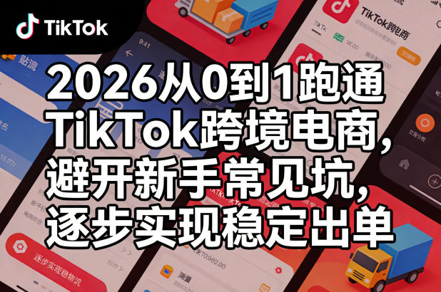 2026从0到1跑通TikTok跨境电商，避开新手常见坑，逐步实现稳定出单-轻创星球网