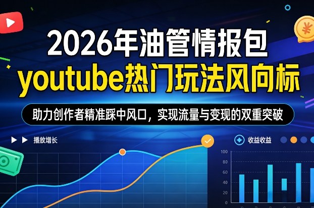 2026年油管情报包，youtube热门玩法风向标，助力创作者精准踩中风口，实现流量与变现的双重突破(更新0330)-轻创星球网