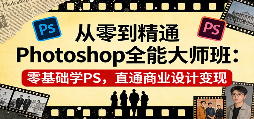 从零到精通Photoshop全能大师班：零基础学PS，直通商业设计变现-轻创星球网