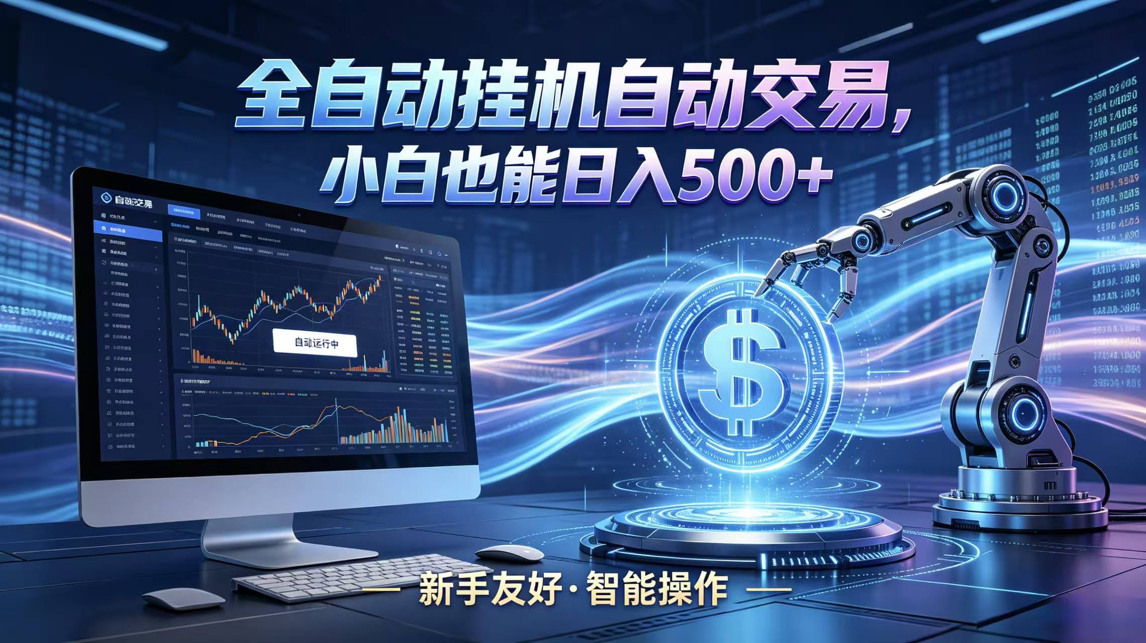 全新智能化交易助手,傻瓜式操作,小白也能快速上手,轻松实现日入500+-轻创星球网