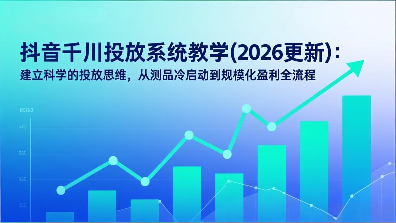 抖音千川投放系统教学(2026更新-轻创星球网