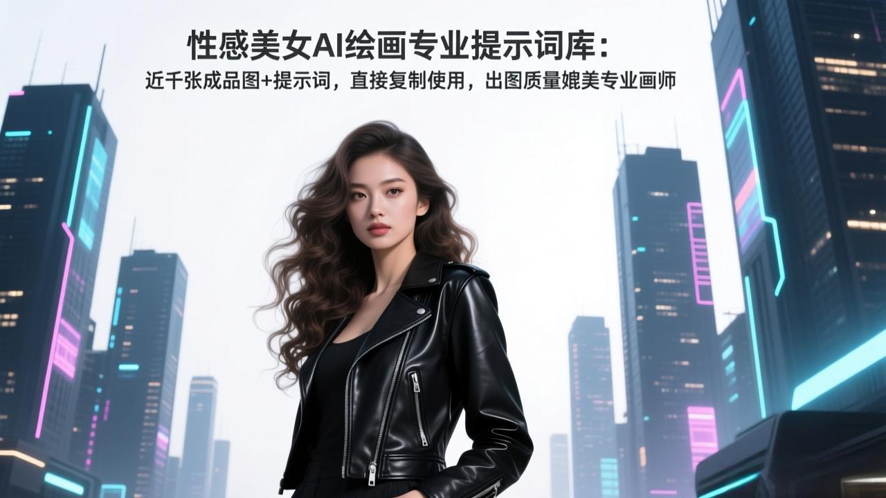 性感美女AI绘画专业提示词库：近千张成品图+提示词，直接复制使用，出图质量媲美专业画师-轻创星球网