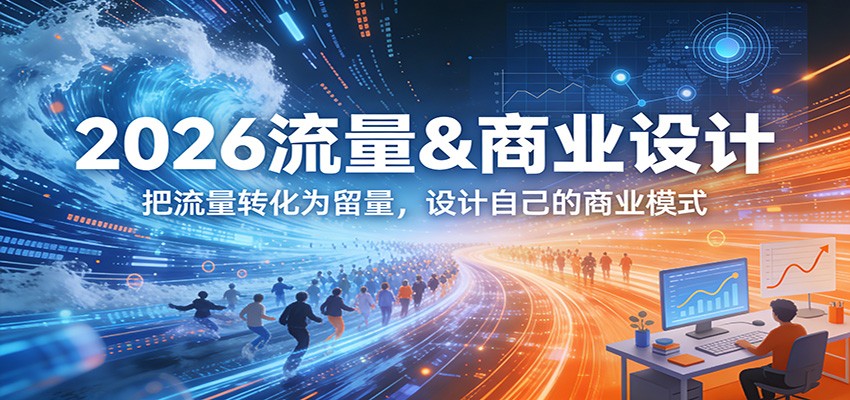 2026流量&商业设计，把流量转化为留量，设计自己的商业模式-轻创星球网