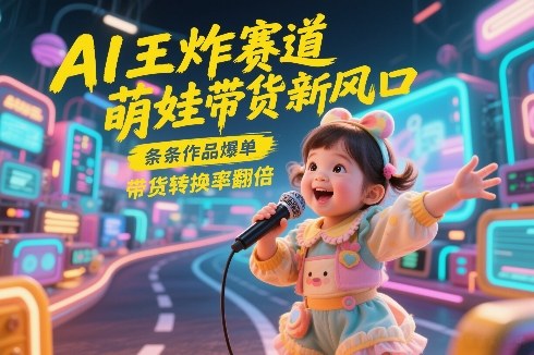 AI王炸赛道，萌娃带货新风口，条条作品爆单，带货转换率翻倍，核心逻辑拆解-轻创星球网