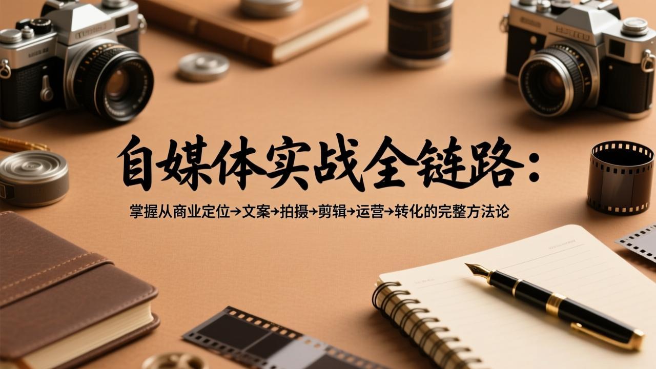 自媒体实战全链路：掌握从商业定位→文案→拍摄→剪辑→运营→转化的完整方法论-轻创星球网