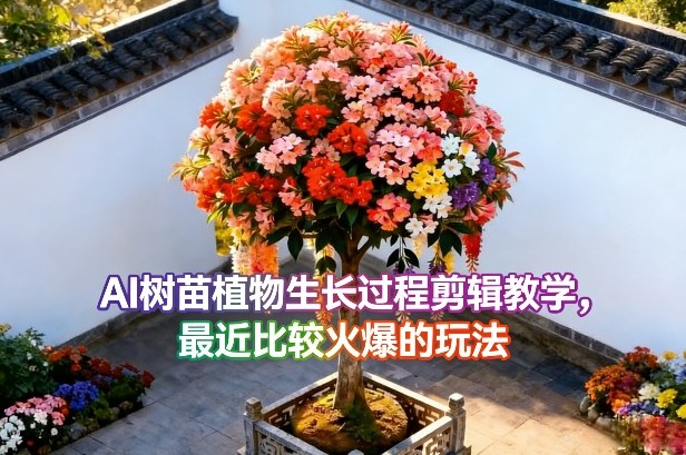 AI树苗植物生长过程剪辑教学，最近比较火爆的玩法-轻创星球网