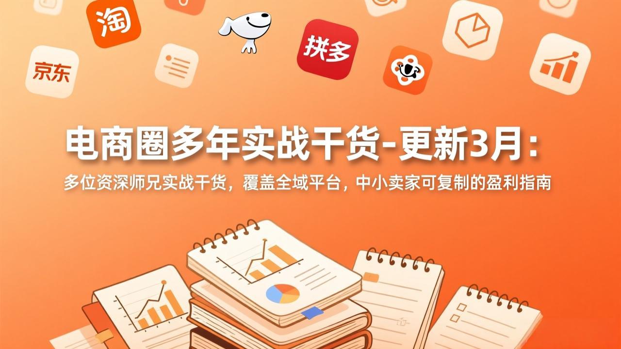 电商圈多年实战干货-更新3月：多位资深师兄实战干货，覆盖全域平台，中小卖家可复制的盈利指南-轻创星球网