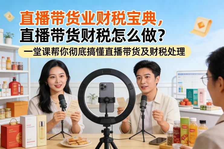 直播带货业财税宝典，直播带货财税怎么做？一堂课帮你彻底搞懂直播带货及财税处理-轻创星球网