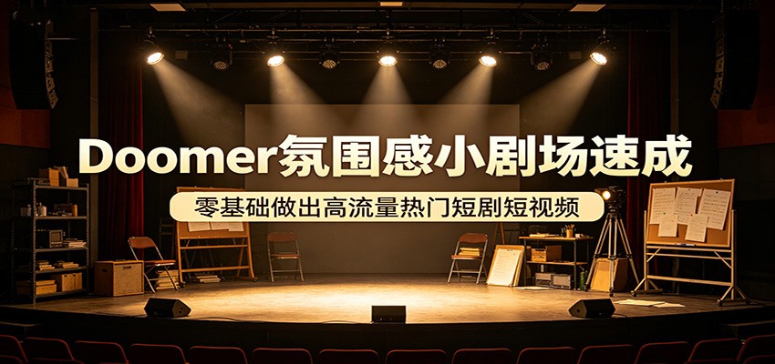Doomer氛围感小剧场速成，零基础做出高流量热门短剧短视频-轻创星球网