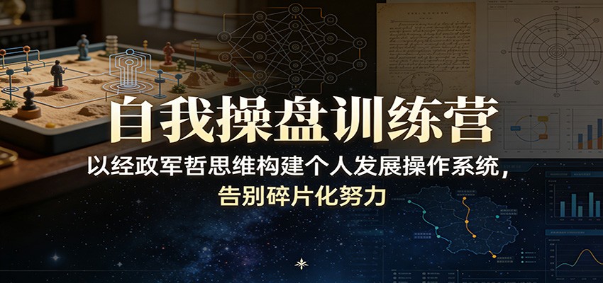 自我操盘训练营：以经政军哲思维构建个人发展操作系统，告别碎片化努力-轻创星球网
