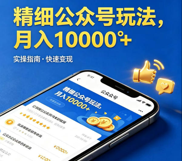 精细化公众号玩法，我们给你提供文章，你来负责发布，收益可观，月入1W+【揭秘】-轻创星球网