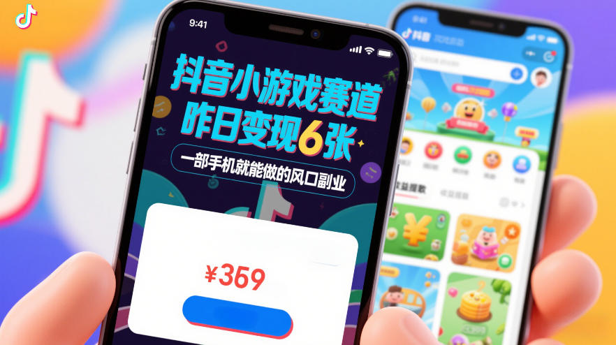 抖音小游戏赛道，昨日变现600+，零基础一部手机就能做的风口副业【揭秘】-轻创星球网