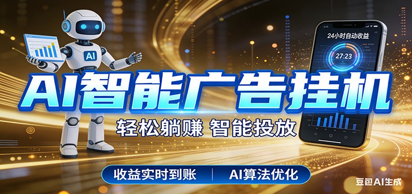 智能广告挂机新时代，利用碎片化时间实现稳定被动收益，AI帮你持续盈利-轻创星球网