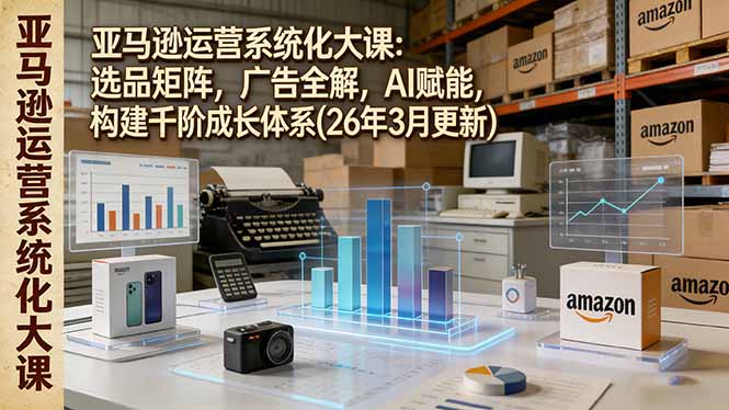 亚马逊运营系统化大课：选品矩阵，广告全解，AI赋能，构建千阶成长体系(26年3月更新-轻创星球网