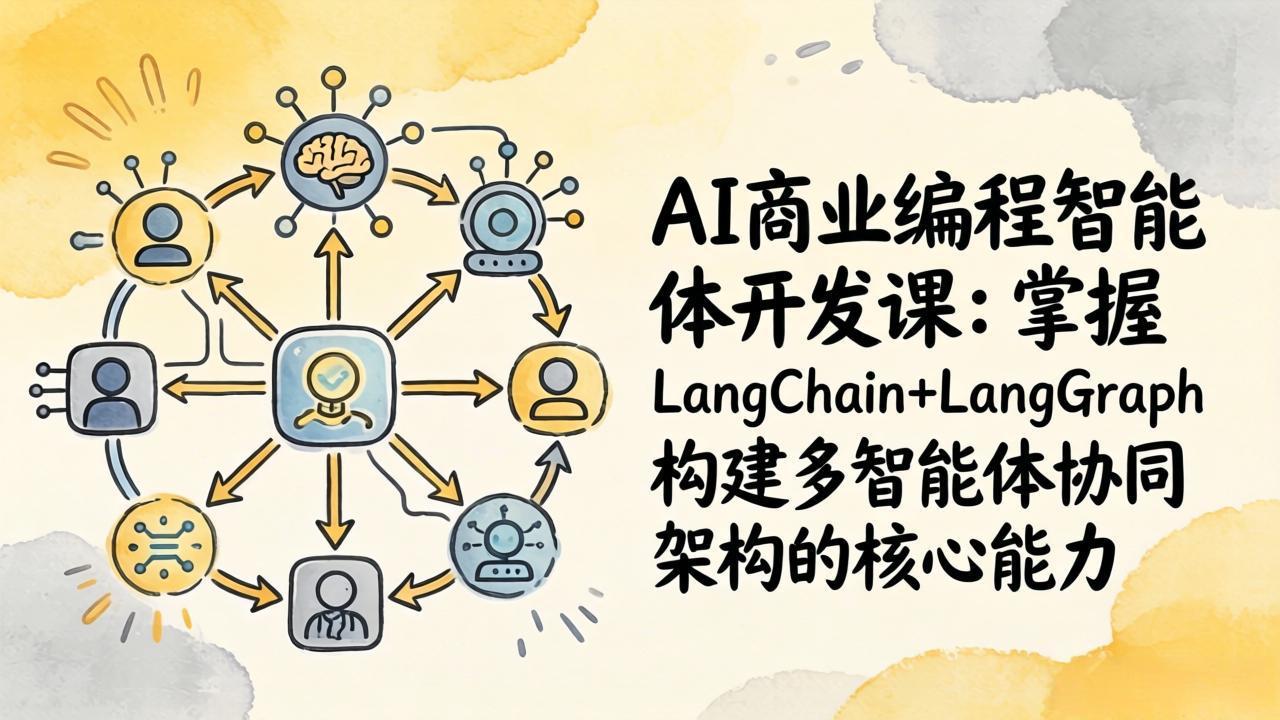 AI商业编程智能体开发课：掌握LangChain+LangGraph构建多智能体协同架构的核心能力-轻创星球网
