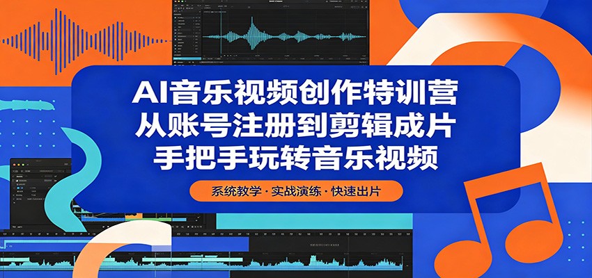 AI音乐视频创作特训营：从账号注册到剪辑成片，手把手玩转音乐视频-轻创星球网