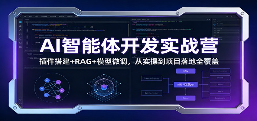 AI智能体开发实战营：插件搭建+RAG+模型微调，从实操到项目落地全覆盖-轻创星球网