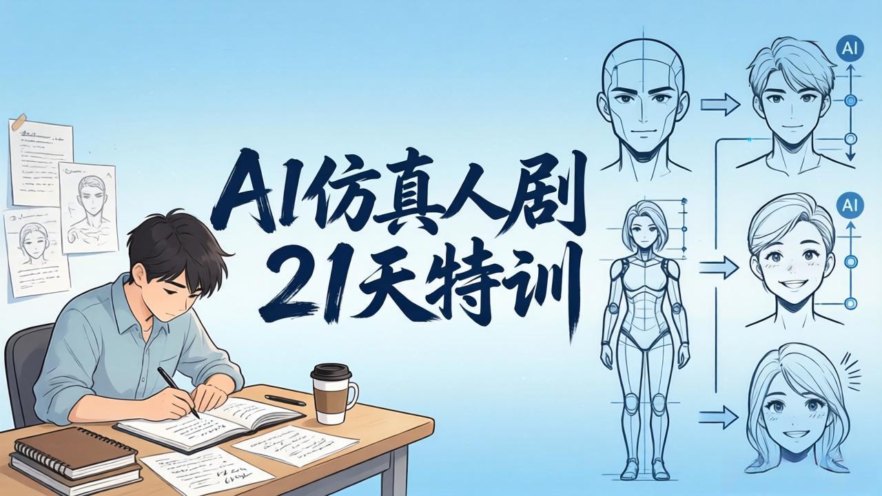 AI仿真人剧21天特训-更新：从剧本到成片全流程实战，掌握角色一致性与变现方法-轻创星球网