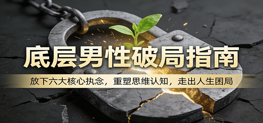 底层男性破局指南：放下六大核心执念，重塑思维认知，走出人生困局-轻创星球网