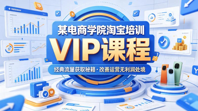 某电商学院淘宝培训VIP课程，各种经典有用的流量获取秘籍，改善运营产品没利润的处境(2026年6月)-轻创星球网