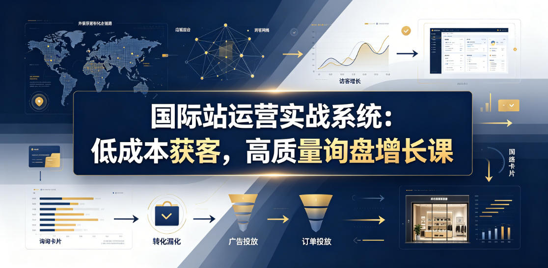 国际站运营实战系统：低成本获客，高质量询盘增长课(更新26年)-轻创星球网