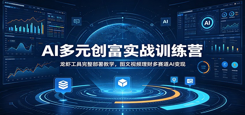 AI多元创富实战训练营：龙虾工具完整部署教学，图文视频理财多赛道AI变现-轻创星球网
