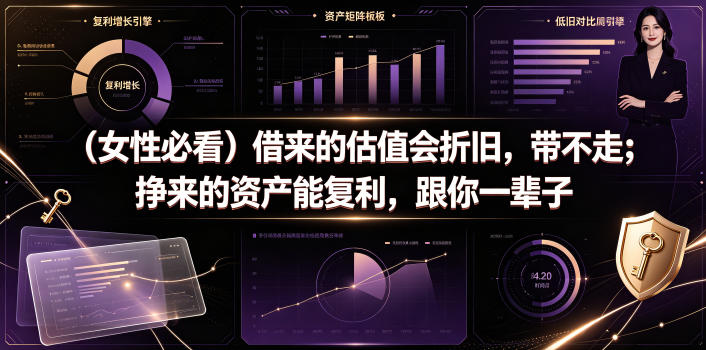 付费文章：(女性必看)借来的估值会折旧，带不走；挣来的资产能复利，跟你一辈子-轻创星球网