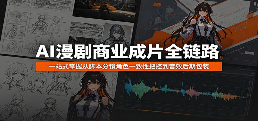 AI漫剧商业成片全链路：一站式掌握从脚本分镜角色一致性把控到音效后期包装-轻创星球网