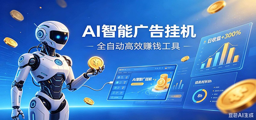 AI智能广告挂机，小白轻松上手，在家自动赚收益-轻创星球网
