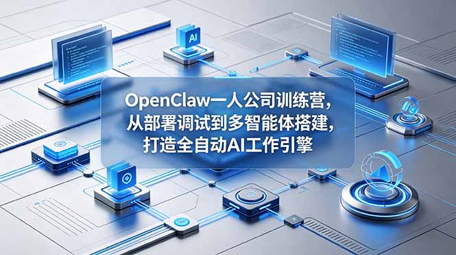 OpenClaw 一人公司训练营，从部署调试到多智能体搭建，打造全自动 AI 工作引擎-轻创星球网