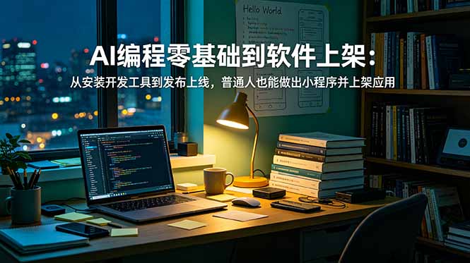 AI编程零基础到软件上架：从安装开发工具到发布上线，普通人也能做出小程序并上架应用商店-轻创星球网