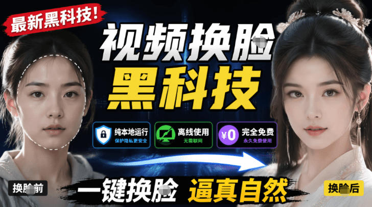 AI人工智能如此夸张？一键视频换Lian黑科技，纯本地离线运行，本地视频换Lian娱乐工具，AI FaceSwap-轻创星球网