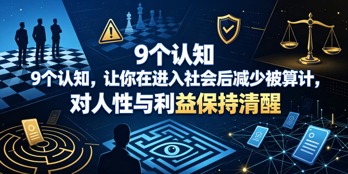 付费文章：9个认知，让你在进入社会后减少被算计，对人性与利益保持清醒-轻创星球网