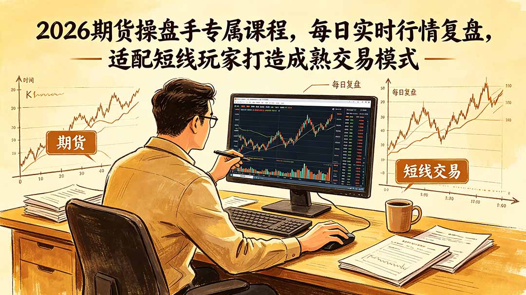 2026期货操盘手专属课程-更新6月，每日实时行情复盘，适配短线玩家打造成熟交易模式-轻创星球网